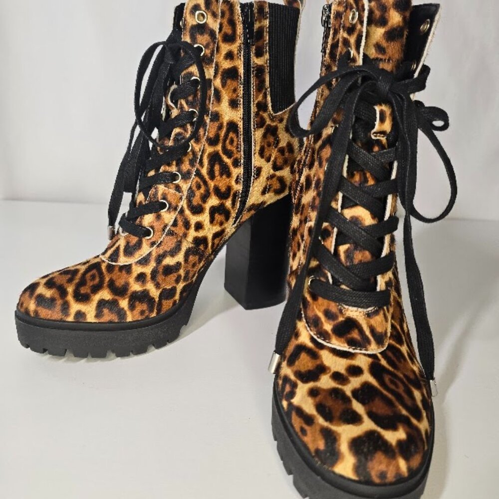 Steve Madden leopard print boots